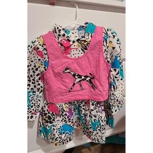 Vintage 80's/90's Nana's Pet Jc Pennny Girls Shirt Dress size 3